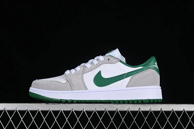 All categories Air Jordan Jordan series basketball shoes Air Jordan 1 Low Air Jordan 1 Low Golf AJ1 Joe 1 new golf version gray white green color DD9315-112